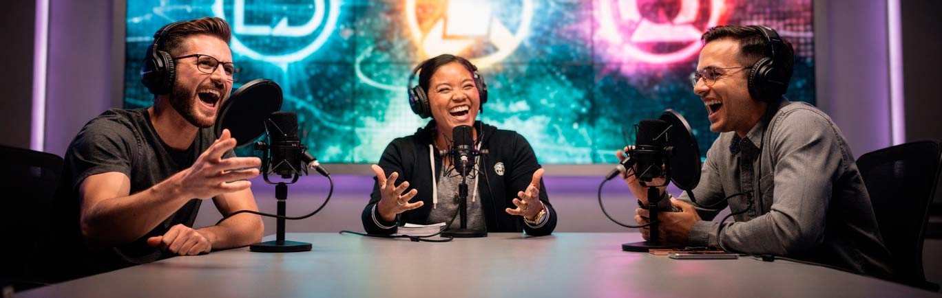 three podcast hosts debating DC comics